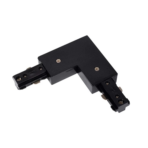 Lucide TRACK L-connector - 1-circuit Track lighting system - Right - Black (Extension) - turned on