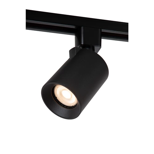 Lucide TRACK NIGEL Track spot - 1-circuit Track lighting system - 1xGU10 - Black (Extension) - turned on