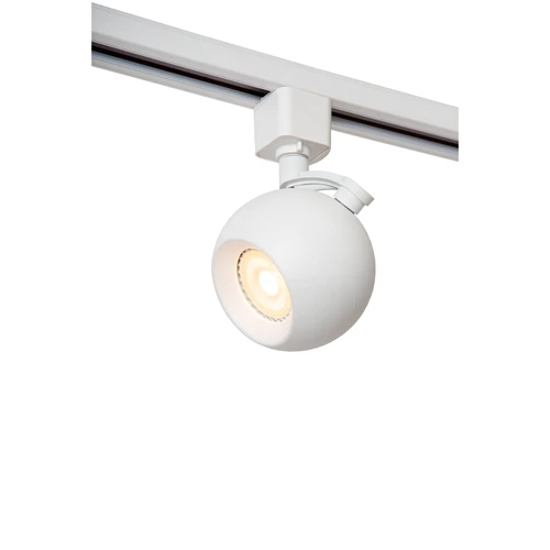 Lucide TRACK FAVORI Track spot - 1-circuit Track lighting system - 1xGU10 - White (Extension) - turned on 1