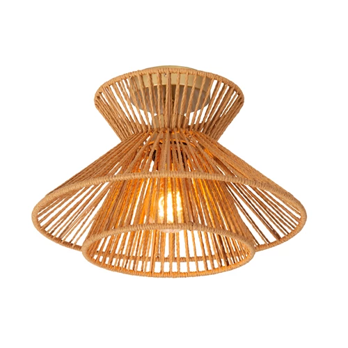 Lucide TASMAN - Plafonnière - Ø 32 cm - 1xE27 - Naturel - aangezet 2
