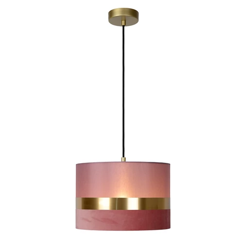 Lucide EXTRAVAGANZA TUSSE - Pendelleuchten - Ø 30 cm - 1xE27 - Rosa - eingeschaltet 6