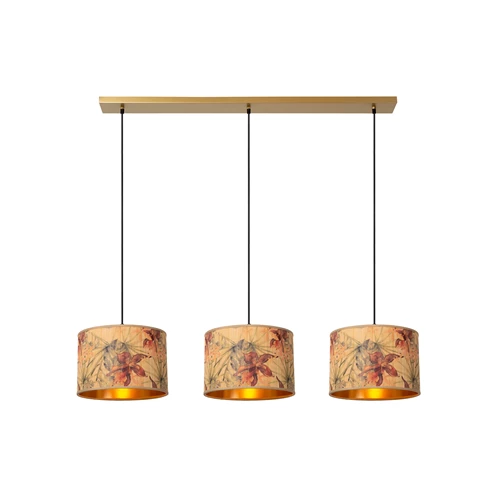 Lucide TANSELLE - Pendant light - 3xE27 - Multicolor - turned on 9