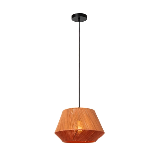 Lucide JESSICA - Pendelleuchten - Ø 30 cm - 1xE27 - Terrakotta - eingeschaltet 3