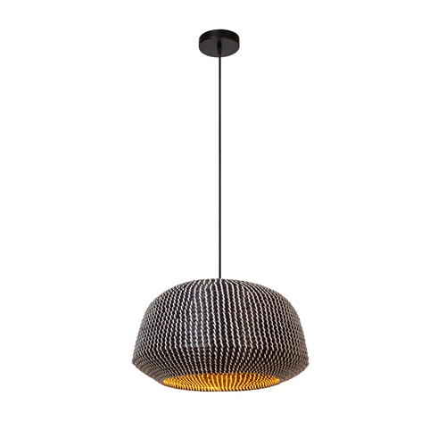 Lucide MADUKA - Suspension - 1xE27 - Noir | Premium - allumé