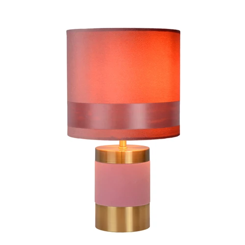 Lucide EXTRAVAGANZA FRIZZLE - Lampe de table - Ø 18 cm - 1xE14 - Rose - allumé 6