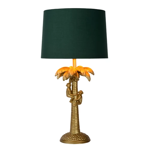 Lucide EXTRAVAGANZA COCONUT - Tischlampe - Ø 30,5 cm - 1xE27 - Mattes Gold / Messing - eingeschaltet 2