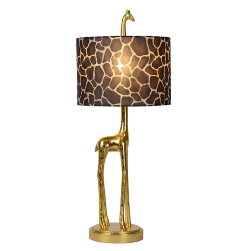 Lucide EXTRAVAGANZA MISS TALL - Tischlampe - Ø 25 cm - 1xE27 - Mattes Gold / Messing - eingeschaltet 2