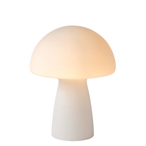 Lucide FUNGO - Lampe de table - 1xE27 - Opalin - allumé 1