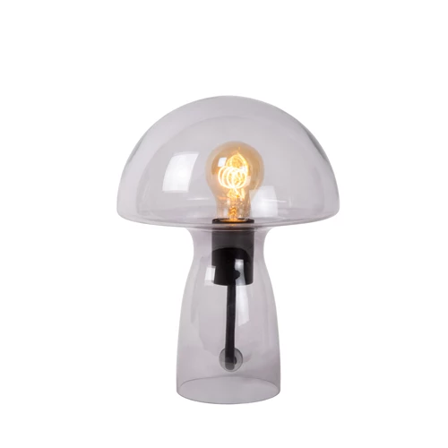 Lucide FUNGO - Table lamp - 1xE27 - Smoke Grey - turned on 5