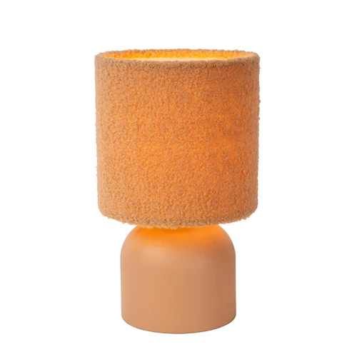Lucide WOOLLY - Lampe de table - Ø 16 cm - 1xE14 - Jaune Ocre - allumé 4