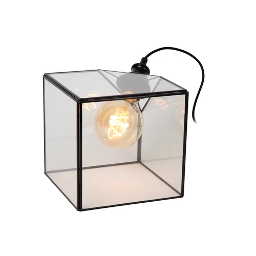 Lucide DAVOS - Lampe de table - 1xE27 - Transparent - allumé