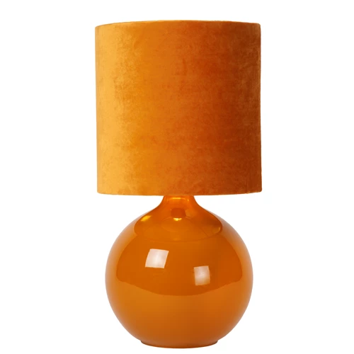 Lucide ESTERAD - Table lamp - Ø 24 cm - 1xE14 - Ocher Yellow - turned on 4