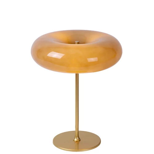 Lucide SENTINO - Lampe de table - Ø 30 cm - 3xG9 - Taupe - allumé 1