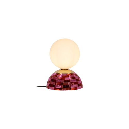 Lucide GLITZER - Table lamp - Ø 14 cm - 1xG9 - Pink | Essential - turned on 6