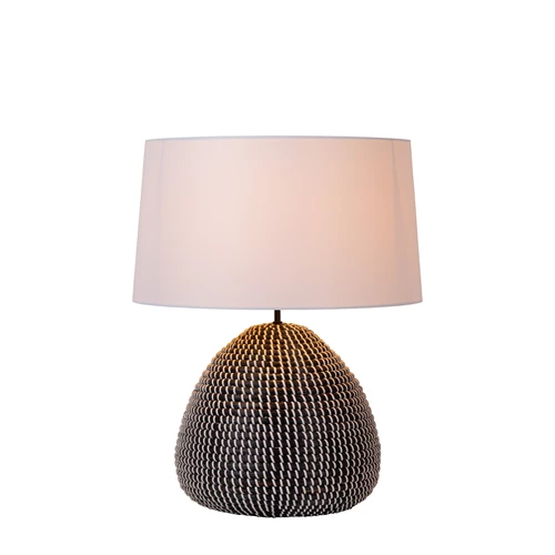 Lucide MADUKA - Tischlampe - Ø 45 cm - 1xE27 - Schwarz | Premium - eingeschaltet