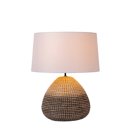 Lucide MADUKA - Tischlampe - Ø 45 cm - 1xE27 - Natürlich | Premium - eingeschaltet 3