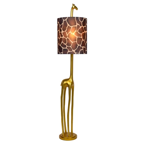 Lucide EXTRAVAGANZA MISS TALL - Stehlampe - Ø 31,5 cm - 1xE27 - Mattes Gold / Messing - eingeschaltet 2