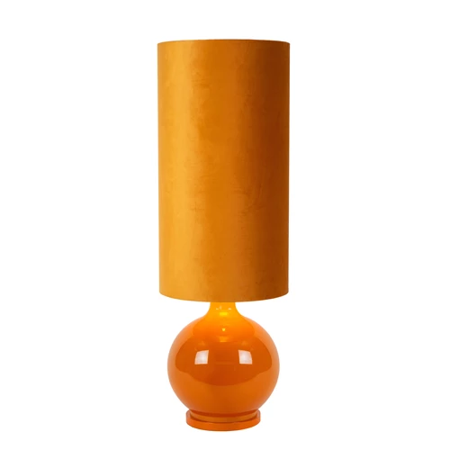 Lucide ESTERAD - Vloerlamp - Ø 34 cm - 1xE27 - Okergeel - aangezet 4