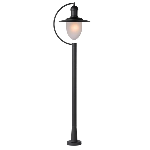 Lucide ARUBA - Mastleuchte - Ø 25 cm - 1xE27 - IP44 - Schwarz - eingeschaltet