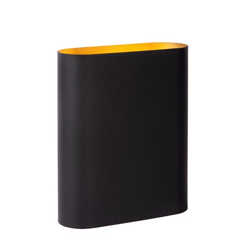 Lucide OVALIS - Wall light - 2xE14 - Black - turned on