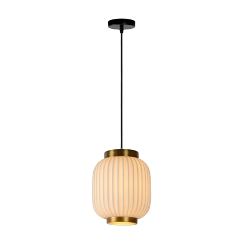 Lucide GOSSE - Pendelleuchten - Ø 19,5 cm - 1xE27 - Weiß - eingeschaltet 1