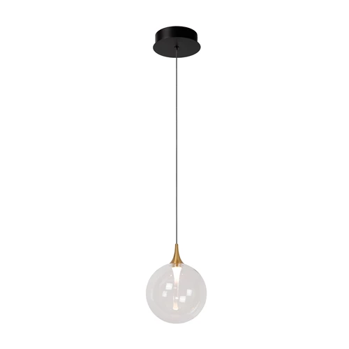 Lucide GISELA - Suspension - Ø 16 cm - LED Dim. - 1x5W 2700K - Transparent | Premium - allumé