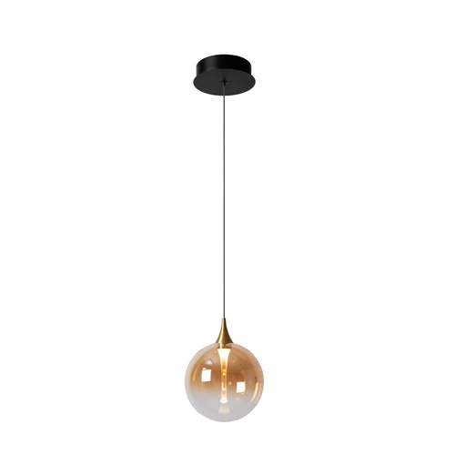 Lucide GISELA - Suspension - Ø 16 cm - LED Dim. - 1x5W 2700K - Ambre | Premium - allumé 2