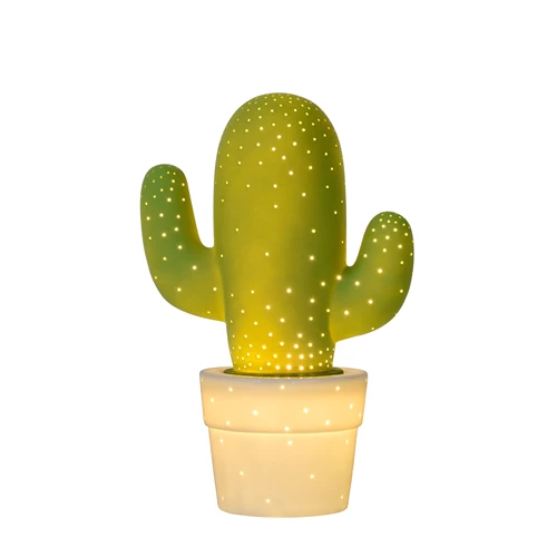 Lucide CACTUS - Tafellamp - 1xE14 - Groen - aangezet 3