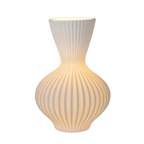Lucide MOMORO - Tafellamp - 1xE14 - Wit - aangezet 1