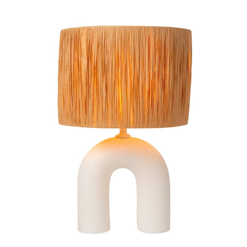 Lucide RONDA - Lampe de table - 1xE27 - Blanc - allumé 1