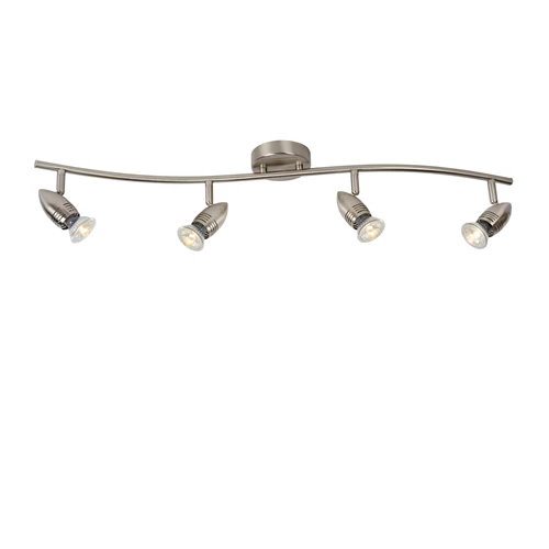 Lucide CARO-LED - Plafondspot - LED - GU10 - 4x5W 2700K - Mat chroom - aangezet 2