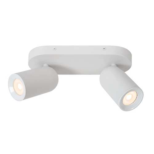 Lucide PUNCH - Ceiling spotlight - 2xGU10 - White - turned on 1
