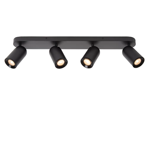 Lucide PUNCH - Spot plafond - 4xGU10 - Noir - allumé