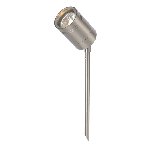 Lucide ARNE-LED - Spot de jardin - Ø 6,3 cm - LED - GU10 - 1x5W 2700K - IP44 - Chrome Dépoli - allumé 2