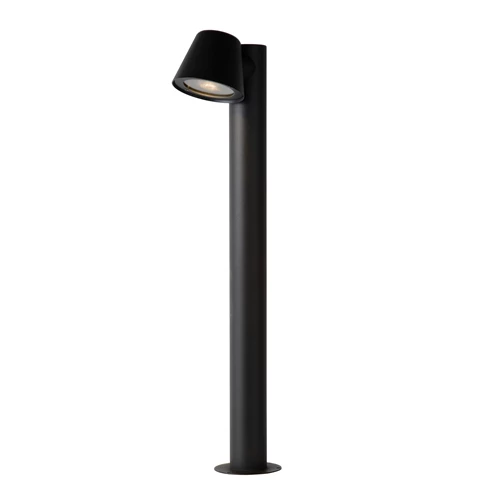 Lucide DINGO-LED - Lámpara baliza - LED Regul. - GU10 - 1x5W 3000K - IP44 - Antracita - encendido