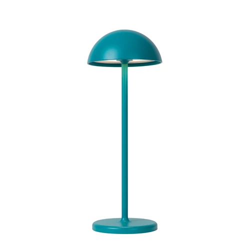 Lucide JOY - Rechargeable Table lamp Indoor/Outdoor - Battery pack - Ø 12 cm - LED Dim. - 1x1,5W 3000K - IP54 - Turquoise - turned on 7