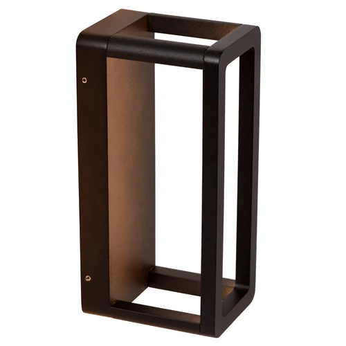 Lucide NARVIK - Wandlamp Binnen/Buiten - LED - 1x9,2W 3000K - IP65 - Zwart - aangezet