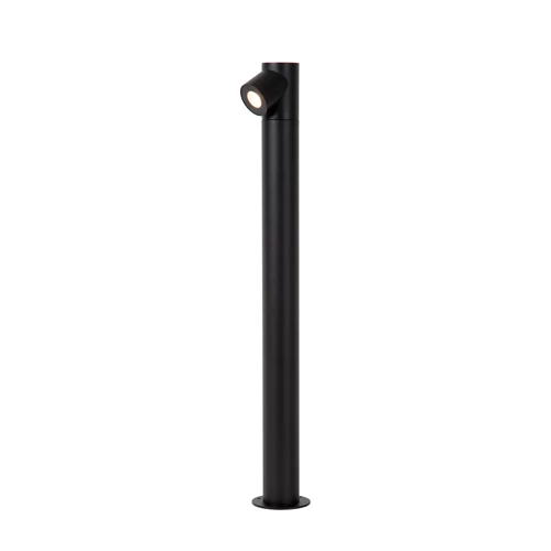 Lucide IBAMBA - Pollerleuchte - LED - 1x6W 3000K - IP65 - Schwarz - eingeschaltet