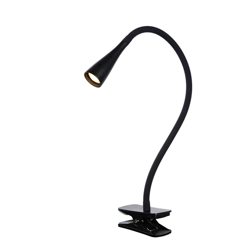 Lucide ZOZY - Lampe à pince - LED 3 StepDim - 1x4W 3000K - Noir - allumé
