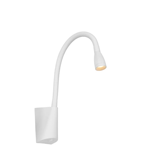 Lucide GALEN-LED - Bettlampe / Wandleuchte - LED - 1x3W 3000K - Weiß - eingeschaltet 1