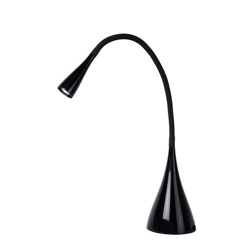 Lucide ZOZY - Bureaulamp - LED Dimb. - 1x4W 3000K - Zwart - aangezet