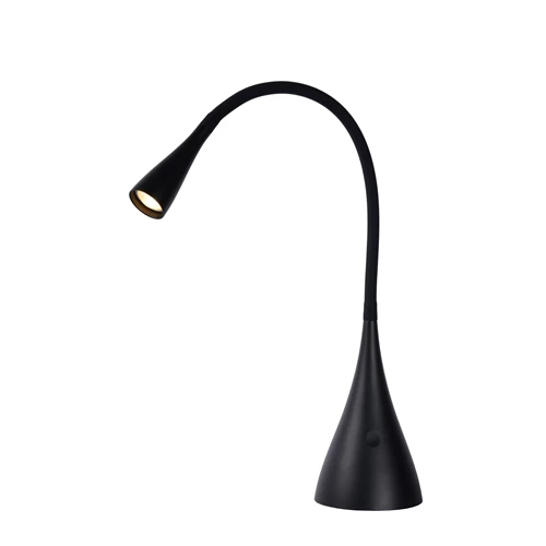 Lucide ZOZY - Schreibtischlampe - LED 3 StepDim - 1x4W 3000K - Schwarz - eingeschaltet