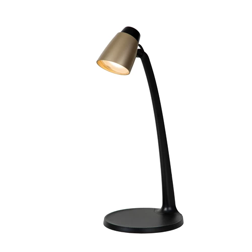 Lucide LUDO - Desk lamp - LED - 1x4,5W 3000K - Matt Gold / Brass - turned on 2