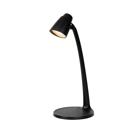 Lucide LUDO - Bureaulamp - LED - 1x4,5W 3000K - Zwart - aangezet