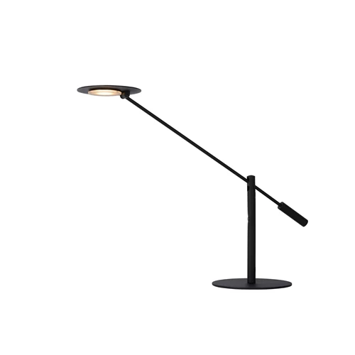 Lucide ANSELMO - Schreibtischlampe - Ø 18 cm - LED Dim. - 1x9W 3000K - Schwarz - eingeschaltet