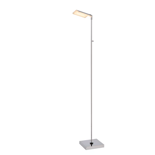 Lucide AARON - Stehlampe Mit Leselampe - LED Dim. - CCT - 1x12W 2700K/4000K - Chrom - eingeschaltet 1