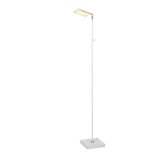 Lucide AARON - Lampadaire / lampe de lecture - LED Dim. - CCT - 1x12W 2700K/4000K - Blanc - allumé 1