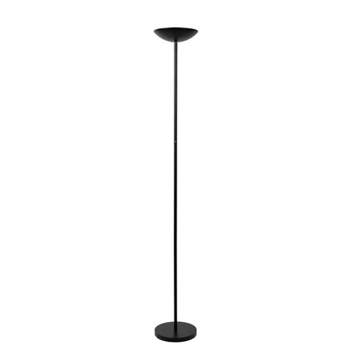 Lucide ZENITH - Vloerlamp - LED Dimb. - 1x20W 3000K - Zwart - aangezet