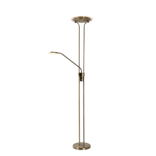 Lucide CHAMPION-LED - Stehlampe Mit Leselampe - LED Dim. - 3000K - Bronzefarbe - eingeschaltet 3