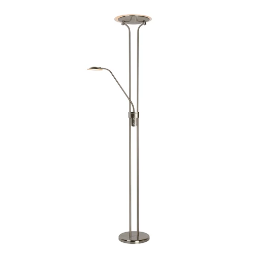 Lucide CHAMPION-LED - Lámpara de lectura - Ø 30 cm - LED Regul. - 3000K - Cromo mate - encendido 2